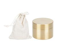 OVAQUIXI Brass Mini Container, Round Shaped Metal Jewelry Sealed Container Outdoor Storage Box (Small)