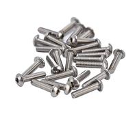 OVAQUIXI Button Head Socket Cap Screws M4x0.7mm Galvanized Steel Round