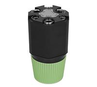 OVAQUIXI Car Coin Organizer Money Box Coin Tray Jar 2 Layer Rotating Design Holds 35 Coins Each ABS Black Green for Vehicle and Desk Use