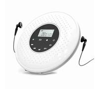 OVAQUIXI CD Player,MP3 Disc,Portable Audio Player with Adjustable Sound Effects,TF Card Playback and 3.5mm Audio Jack,Intuitive Design for Music Listening,Language Learning and More (White)