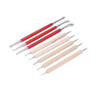 OVAQUIXI Clay Sculpting Tools, Double End Tracing Dotting Stylus Set | Stainless Steel Indentation Pens for Pottery Modeling, Ceramic Carving, Pumpkin Crafting, Smoothing, and Art Projects
