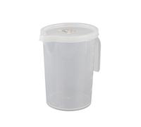 OVAQUIXI Clear Plastic Measuring Cup, PP Resin Kitchen Measuring Cup 1000ml with Lid, Bright Markings Angled Handle Lightweight Design, for Cooking Baking Mixing (500ML)