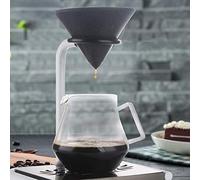 OVAQUIXI Coffee Filter, Non-Porous Tea Filter, Practical Cone Shape Alumina Mineral Tea Strainer for Home Office Kitchen Accessories