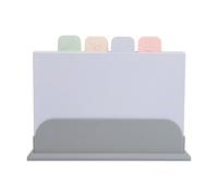 OVAQUIXI Color Coded Cutting Boards Set with Holder 4 Piece Double Sided Plastic Chopping Mats for Kitchen, Classified Cutting Board Organizer