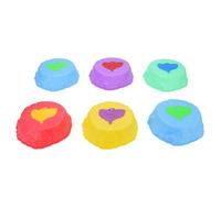 OVAQUIXI Colorful Light Effect Balancing Stepping Stones, Interactive Educational River Stones, Plastic Material, 6 Pack, Suitable for Preschool Environments