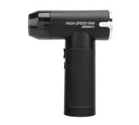 OVAQUIXI Compressed Air Duster, 2500mAh 3 Gear Adjustable Airflow, Portable Cordless Electric Air Blower with 3 Replaceable Nozzles, for Keyboard Computer Car Outdoor C (Black)