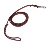 OVAQUIXI Cowhide Leather Dog Leash Braided Walking Lead for Medium Dogs Training Control with Safety Lobster Clasp 1.2m 1.6m 2.1m (The material length is .5 meters and the net)