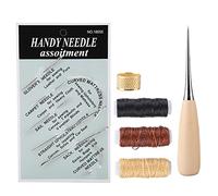 OVAQUIXI Craft Leather Sewing Tool Kit, Strong Stainless Steel Needle Thread, Sewing Awl Set for Leather, Plastic, Steel Projects
