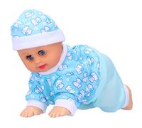 OVAQUIXI Cute Electric Doll, Realistic Laughing Simulation Toy for Children, ABS Material, Over 3 Years Old (10 inch small boy)