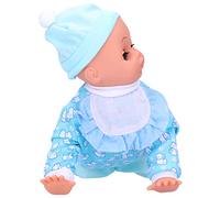 OVAQUIXI Cute Electric Doll, Realistic Laughing Simulation Toy for Children, ABS Material, Over 3 Years Old (11.5 inches large size boys)