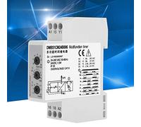 OVAQUIXI DC 24V Multi Voltage Time Relay Delay OFF Switch with 7 Functions for Industrial Automation 17.5mm Size