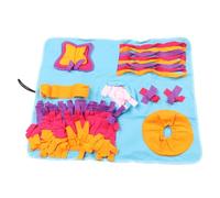 OVAQUIXI Dog Slow Feeding Mat Snuffle Mat with Trash Cans for Mental Enrichment, Reusable Fabric Pet Foraging to Reduce Anxiety, 27.6 X 23.6in