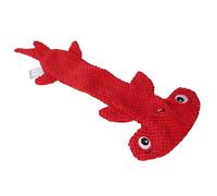 OVAQUIXI Dog Squeaky Toy Plush Interactive Dog Toy 20.1in No Stuffing Chew for Teeth Cleaning Boredom Relief and Time Killing for Small Medium Large Dogs (Red)