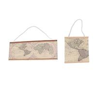 OVAQUIXI Dollhouse Miniature World Map Safe Paper Material Doll Decoration for 1:12 Scale Doll House