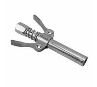 OVAQUIXI Double Handle Gear Oil Nozzle, High Pressure Steel Grease Coupler, Ideal for Various Grease Applications (Silver)