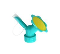 OVAQUIXI Dual Head Sprinkler, Plastic Flower Watering Nozzle for Water Bottles, 32 Hole Shower Head, Two Output Methods, Fits 1 in Bottle Mouth for Home Garden Plant Care (Blue)