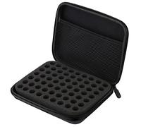 OVAQUIXI Essential Oil Organizer 63 Slots Essential Oil Storage Bag Aromatherapy Case Box with EVA Material for Travel Home Moving (Black)