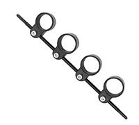 OVAQUIXI Finger Exerciser Multi-Functional Stretching Tool for Piano and Guitar Practice Made of Durable ABS (Black large size (adjustable span))