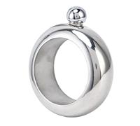 OVAQUIXI Flask Bracelet, Stainless Steel Concealed 100ml Wrist Flask | Food Grade Stainless Steel, Party Use, Whiskey And Spirits, Wrist Wear, Includes Funnel, Bangle Bracelet