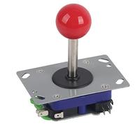 OVAQUIXI Game Joystick, 2 Way 4 Way 8 Operation with Anti Slip Nut and Red Ball Handle, for Wood Metal Control Panels and Fighting Game Console