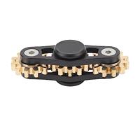 OVAQUIXI Gear Finger Rotating Toy Office Travel Waiting in Line Metal Eco-Friendly Durable (Black)