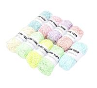 OVAQUIXI Glow in The Dark Yarn, 9PCS Dual Color Glowing Crochet Thread with Enhanced Exterior for Knitting Scarf Shawl Hat