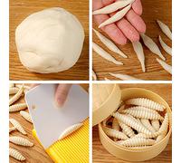 OVAQUIXI Gnocchi Boards Tool Gnocchi Maker Cutter Rolling Pin Manual Kitchen Tool with ABS Plastic for Making Macaroni Pasta Conch Noodles and Fish Noodles 25x10cm