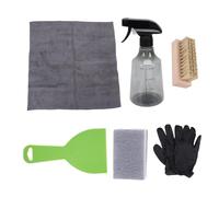 OVAQUIXI Grave Headstone Cleaning Kit, Complete Tombstone Cleaner Set with Spray Bottle, Scraper, Brush, Sponge, Cloth & Gloves for Granite, Marble & Stone Memorials