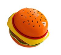 OVAQUIXI Hamburger Shaped Dipping Sauce Dishes, 5 Piece Stackable Condiment Bowls Set for Soy Sauce, Sushi, Dumplings, Colorful Mini Appetizer Plates for Party, Home Use (Black)