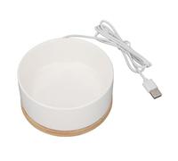 OVAQUIXI Heated Water Bowl, USB Ceramic Automatic Heating Smart Thermal Bowl with Heat Resistant Material, for Dogs Cats in Winter
