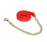 OVAQUIXI Horse Lead Rope Headstall Traction Rope with Durable Iron Chain and PP Webbing for Leading and Pulling Horses