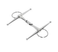 OVAQUIXI Horse Snaffle Bit Roller 135mm Stainless Steel Horse Mouth Bit with Iron Chain for Training and Riding Gifts