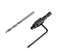 OVAQUIXI HSS Drill Bits, Woodworking Countersink Tool, Adjustable Depth with Hex Wrench, 4Pcs #6#8#10#12, Drill Bit Set for Insulation Board, Wood Board