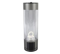 OVAQUIXI Hydrogen Water Bottle, PCTG Material, 400ml Capacity, Dual Modes for Hydration On The Go (Silver Black)