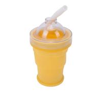 OVAQUIXI Ice Ball Maker Cup, Foldable Silicone, Lid and Straw