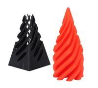 OVAQUIXI Impossible Pyramid Passthrough Visual Illusion Toy for Anxiety Relief, Cool Desktop Decor for Relaxation (Red Black)
