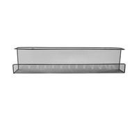 OVAQUIXI Iron Under Table Cable Management Storage Basket Space Saving Organizer Black, Sturdy Under Desk Storage Tray for Office, Bedroom, Easy Installation (Large Size 8.9 X 1.7in)