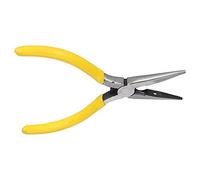 OVAQUIXI Jewelry Pliers, Stainless Steel Mini Needle Nose Pliers with Wire Cutter, Non Serrated Extra Long Tapering Jaws, for Beading Craft Repair Wrapping Earring Making (Long Nose Plier)