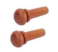 OVAQUIXI Jujube Wood Violin Accessories 2 Pcs Hand-Made Endpins Durable for Violin Players Type A Brown (Brown without fish eyes)