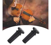 OVAQUIXI Jujube Wood Violin Accessories 2 Pcs Hand-Made Endpins Durable for Violin Players Type A Brown (Black with fish eyes)