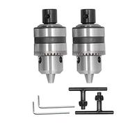 OVAQUIXI Keyed Drill Chuck 1.5-10mm, 3-Jaw Heavy Duty Adapter | Aluminum alloy build, 1/2 in female square drive, impact wrench conversion, twist and step bit holding