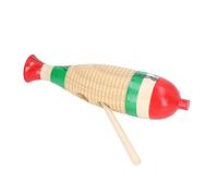 OVAQUIXI Kids Children Wooden Guiro Percussion Instrument, Fish Shaped Tool with Pretty Design for Fun and Learning
