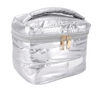OVAQUIXI Large Travel Makeup Bag with Double Zip Closure Multi Compartment Water-Resilience Fabric for Toiletries Gym Daily Use (Large Size)