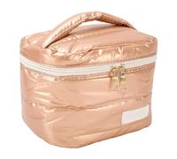 OVAQUIXI Large Travel Makeup Bag with Double Zip Closure Multi Compartment Water-Resilience Fabric for Toiletries Gym Daily Use (Large Size)