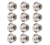 OVAQUIXI Lightweight Durable Metal Wheel Lock Nut 12PCS for Axial SCX10 1/10 RC Car Black Silver 4mm Fit for RC Car Enthusiasts (Silver)