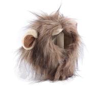 OVAQUIXI Lion Mane Wig for Cat, Soft Polyester Material, Funny Lion Hair Costume, Fun Accessory for Small Dogs and Cats (Cat Hood S)