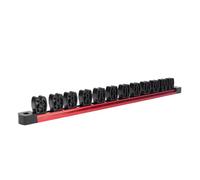OVAQUIXI Magnetic Screwdrivers Organizer, 12 Slot Wrench Holder Aluminum Alloy Rail, Prevents Falling Easy Access for Hardware Display