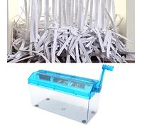 OVAQUIXI Manual Paper Shredder Transparent Design for Office Use A4 Cutting Machine Tool 1 Unit (Blue)