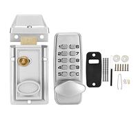 OVAQUIXI Mechanical Push Button Door Lock, Keyless Entry Code Lock, Zinc Alloy, Waterproof, 10-60mm Door Thickness