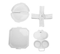 OVAQUIXI Microwave Cooking Set Complete Set Bacon Tray Egg Cooker Potato Rack Safe Heat Resist for Daily Meals Gathering Party Food Grade PP